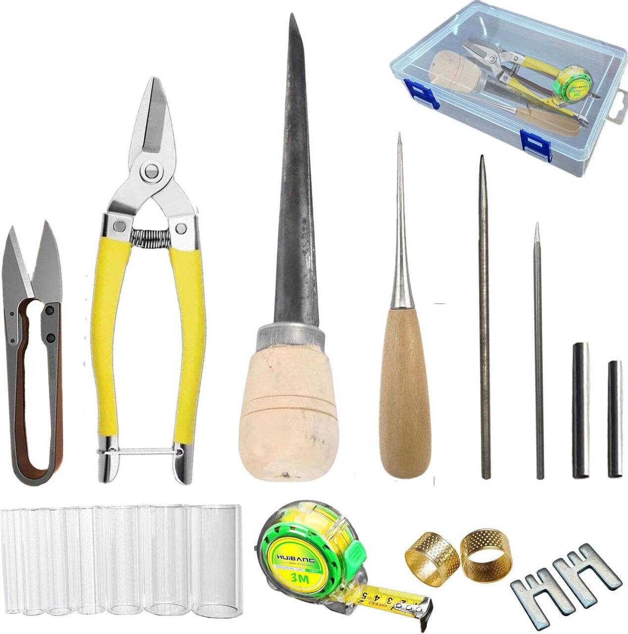 Basket Weaving Tools kit, 20 Pcs Basket Weaving Supplies with User-Friendly Design, Basket Making Supplies for DIY Handcraft and Pine Needle Basket Weaving